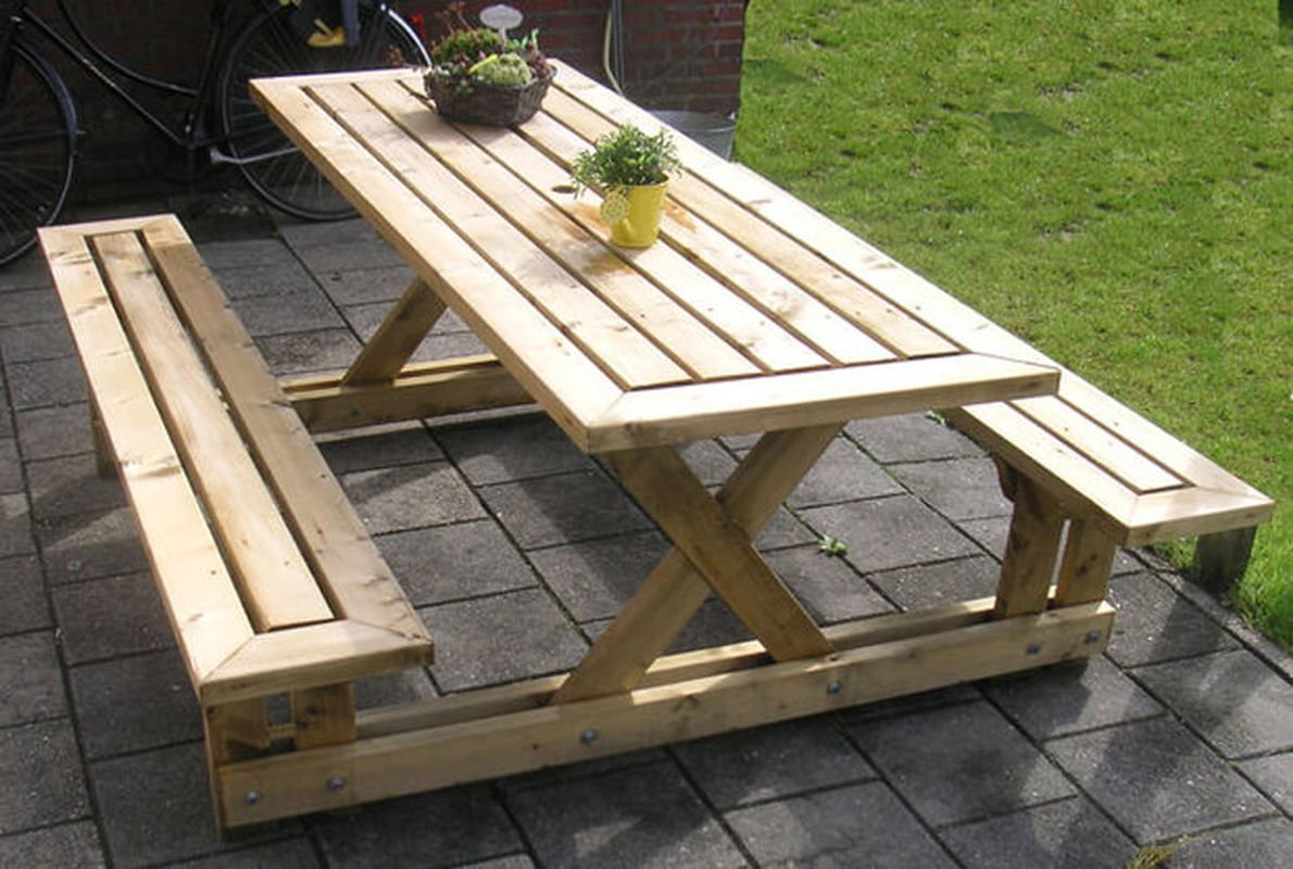 Diy outdoor furniture with lincoln lawn table to beautify your summer garden