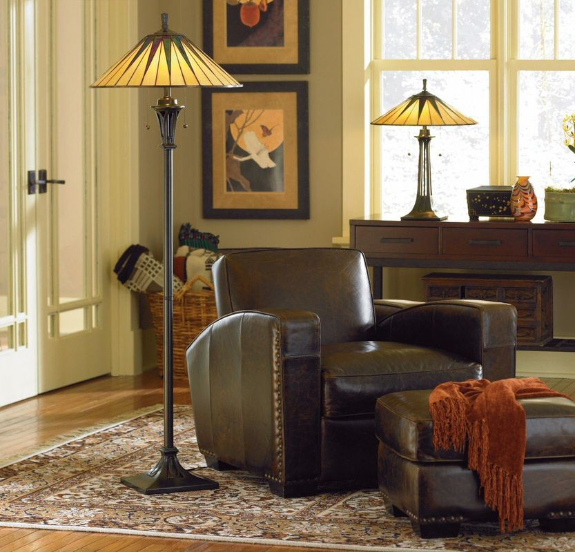 Modern living room lighting design with a floor lamp and a table lamp to beautify your room