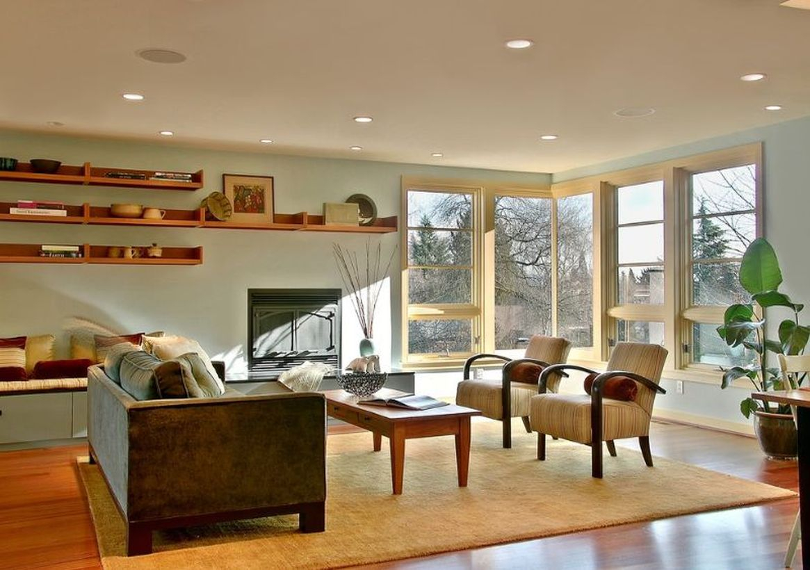 A magnificent hanging storage of teak wood furniture for accessories storage and bookcase