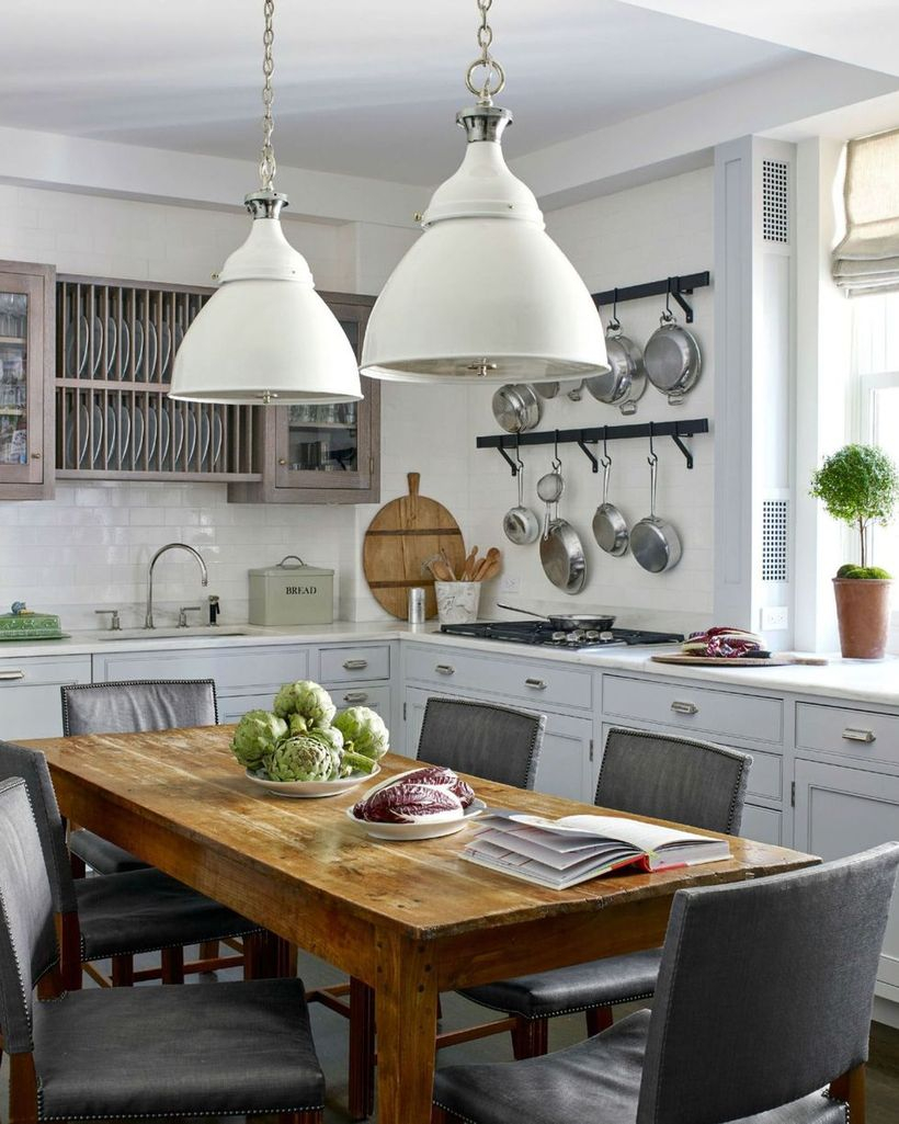 A unique kitchen storage cabinet on the walls and hanging rack to cooking ware for your kitchen