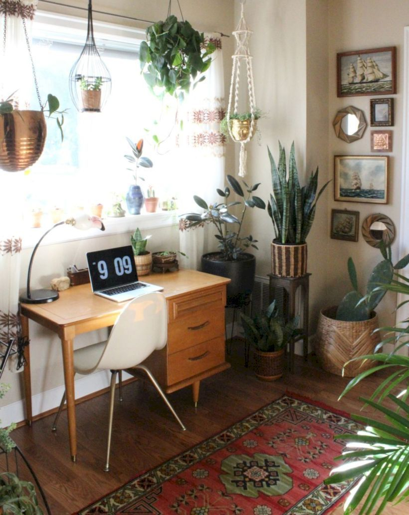 Modern boho home office
