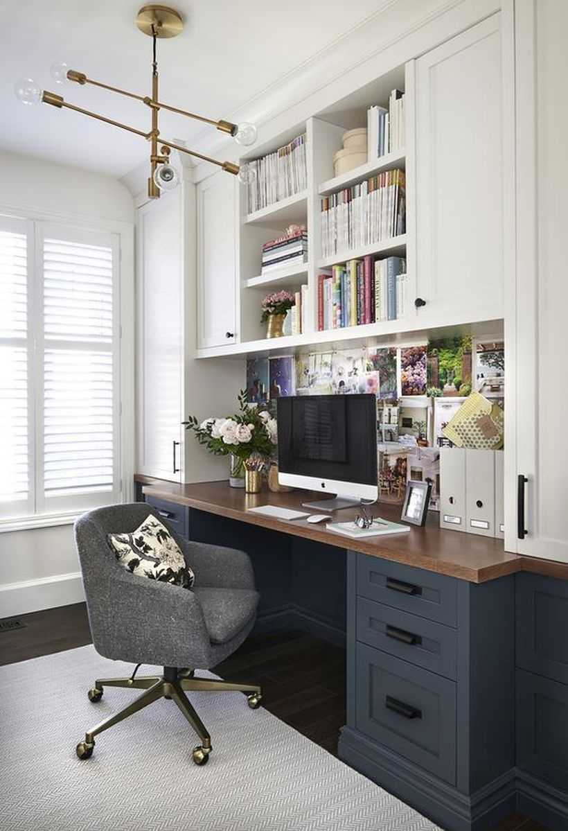 Cozy monochrome home office