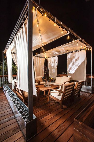 Beautiful string lamps for porch