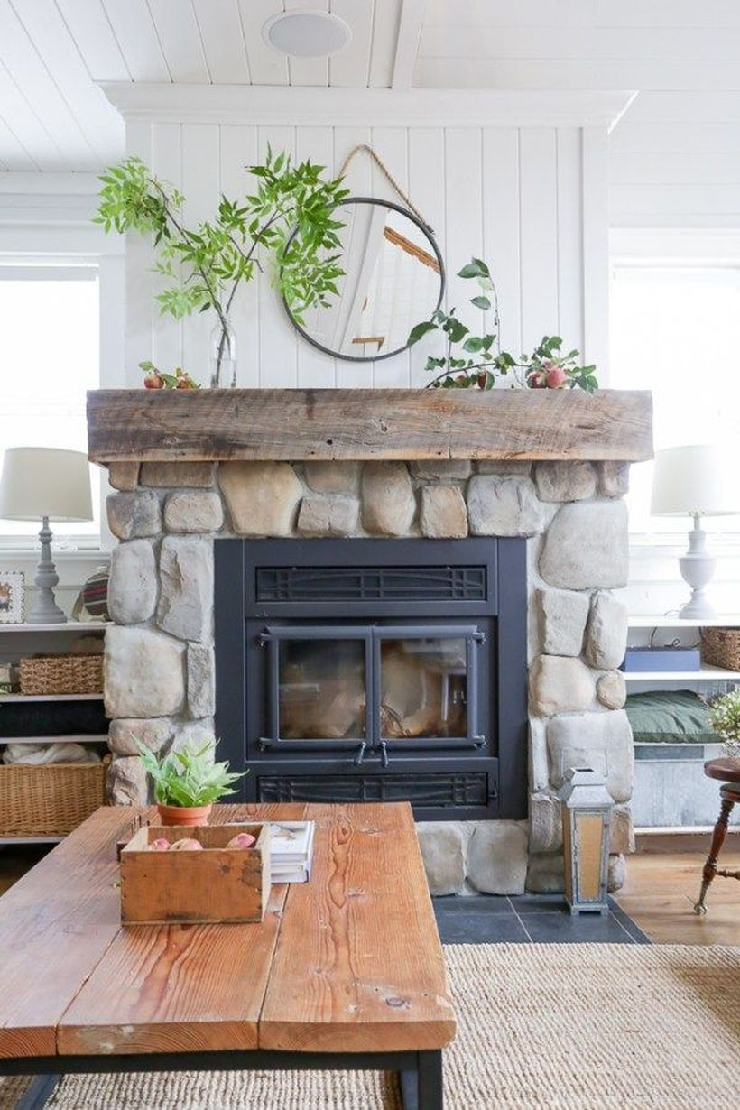 Best green plant fireplace decoration ideas