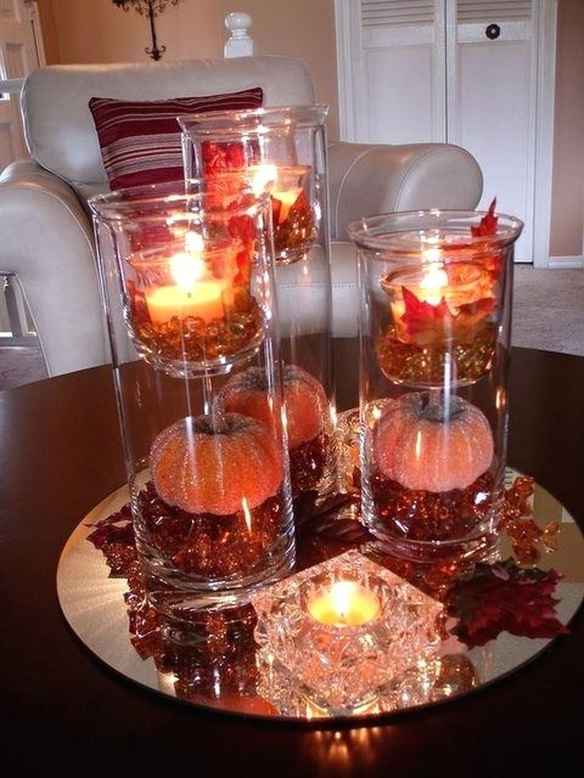 Best orange pumpkin centrepiece