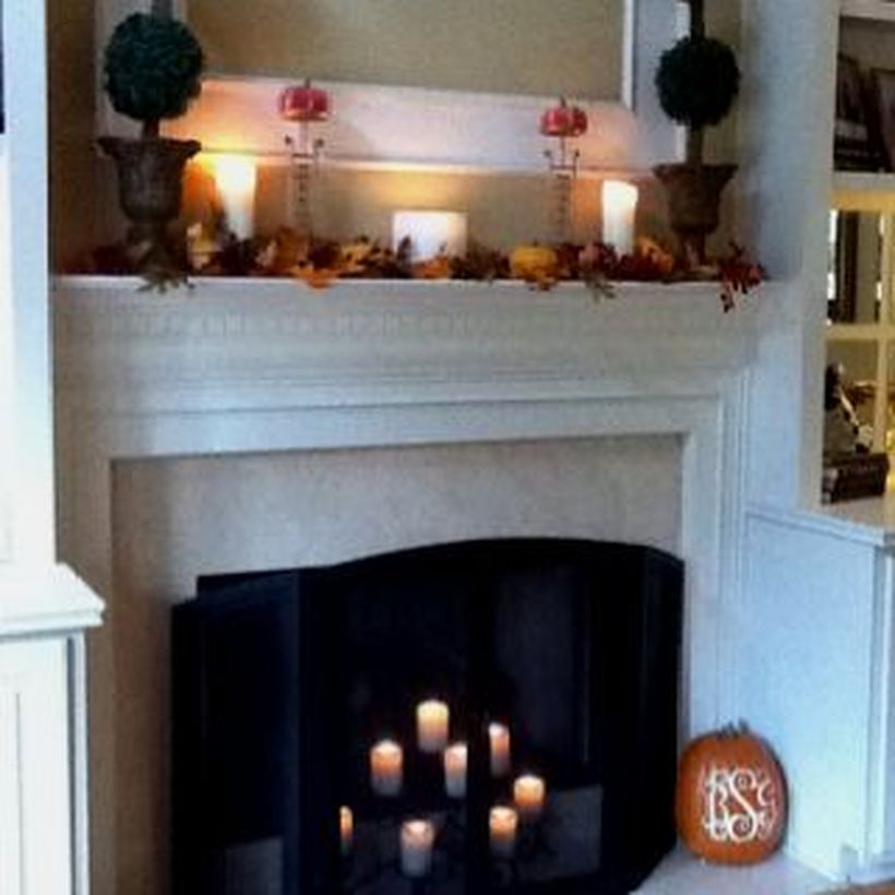 Candle light fireplace decoration ideas