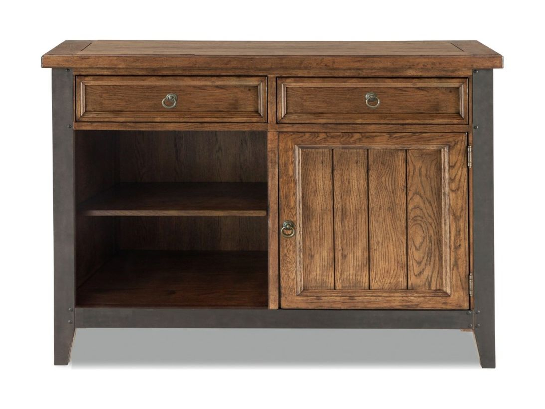 Charming functional furniture wooden storage with drawers, open shelves and closed storage