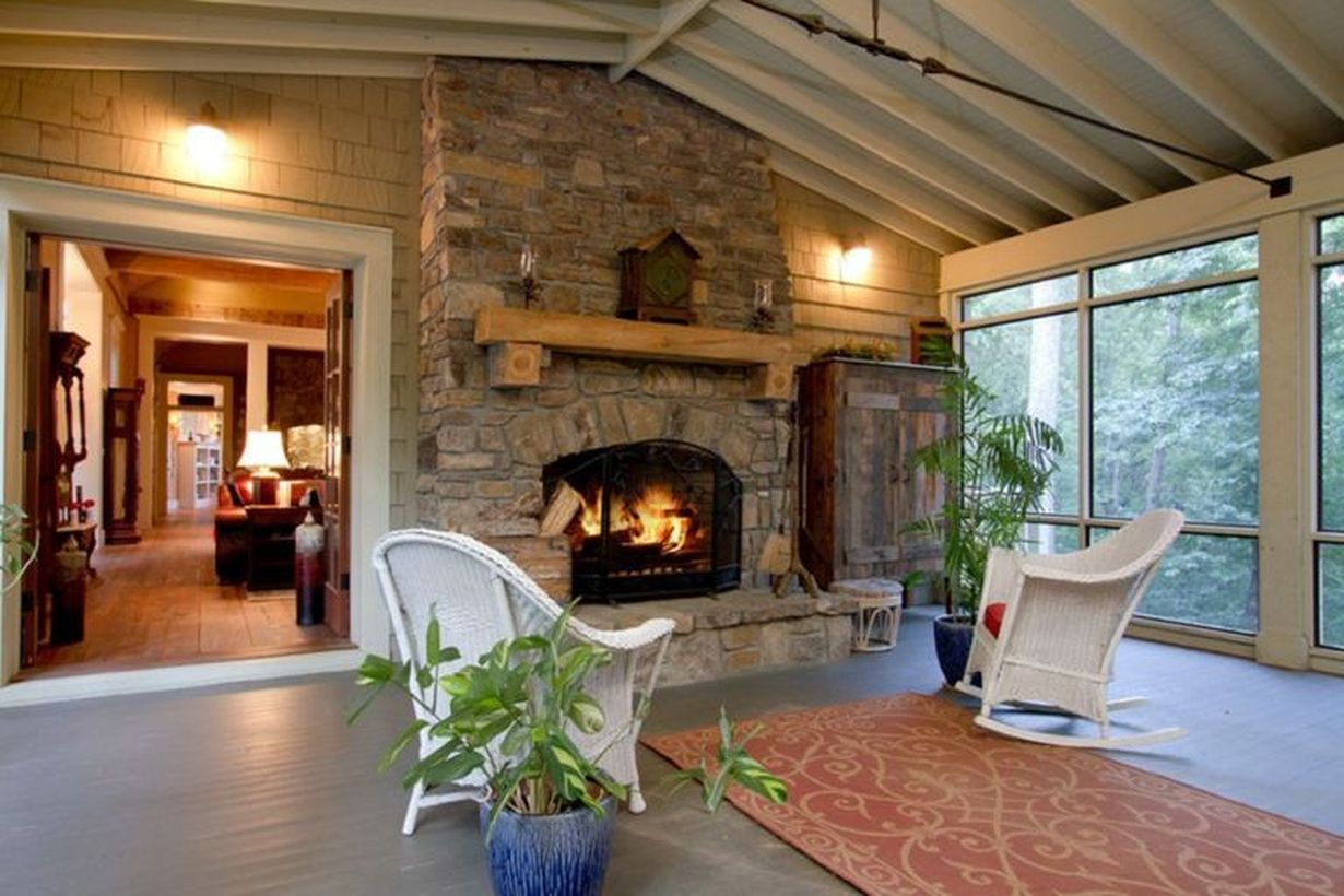 Farmhouse fireplace decoration