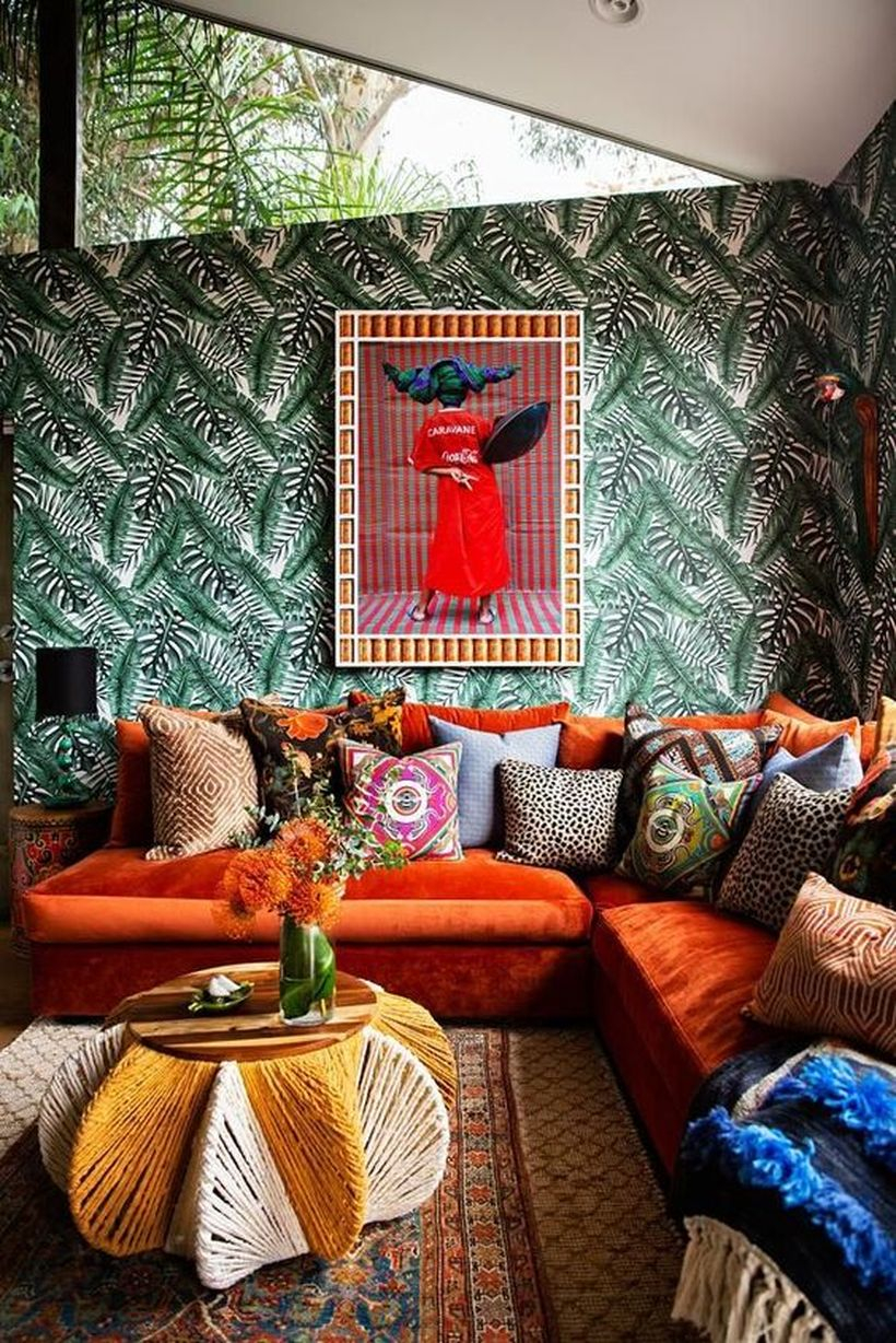Letter l orange sofa