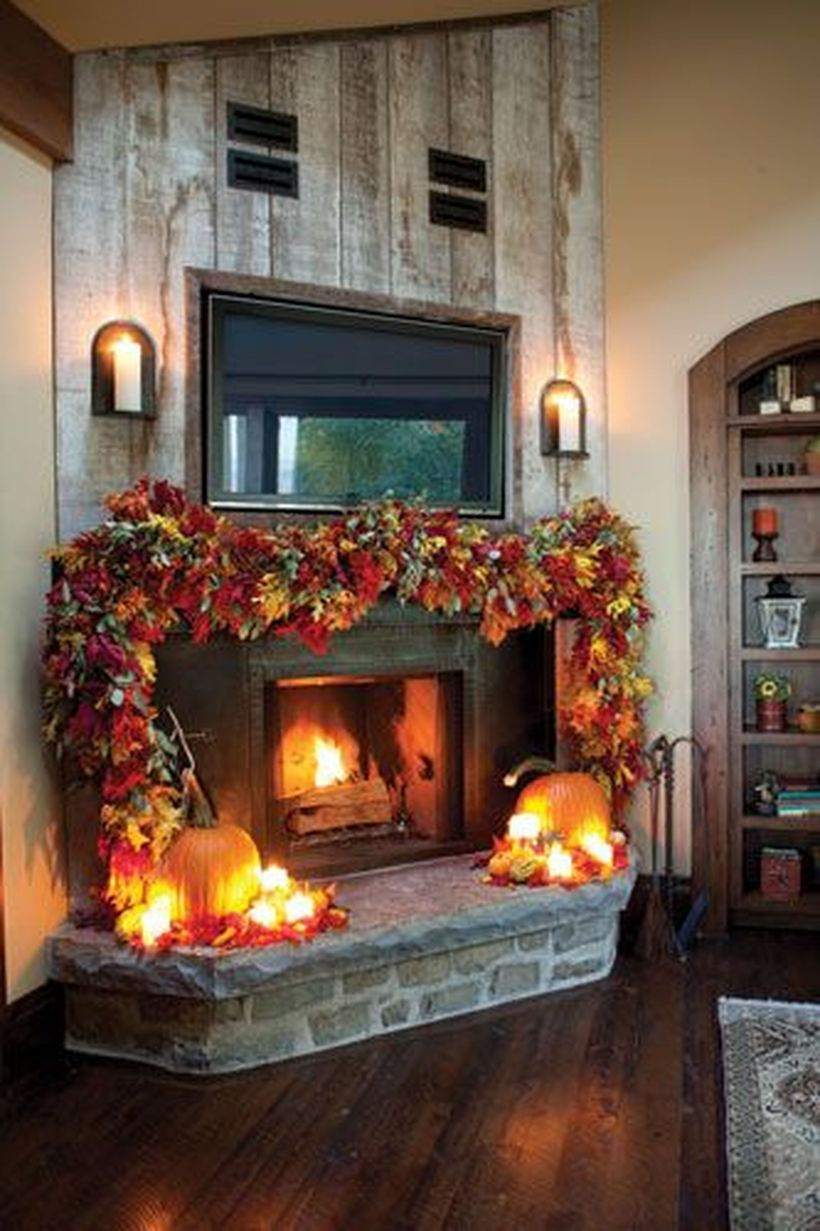 Vines fireplace decoration ideas
