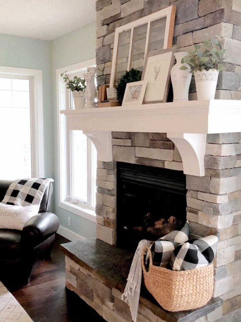 White wooden rack fireplace decoration