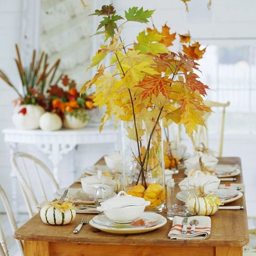 Dried leaves decoration ideas