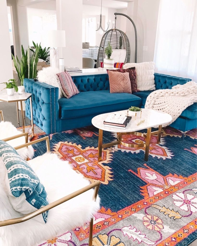 Gilmore chesterfield blue sofa