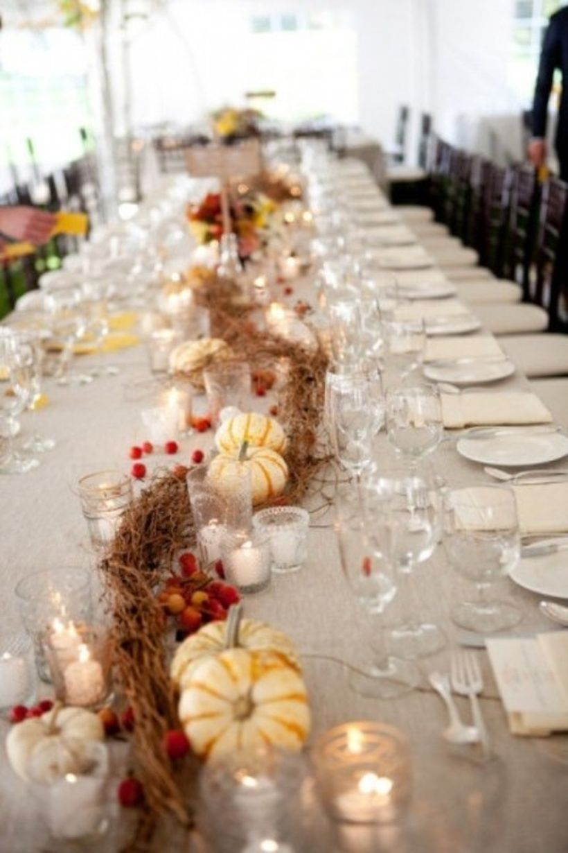Mini pumpkin centrepiece ideas