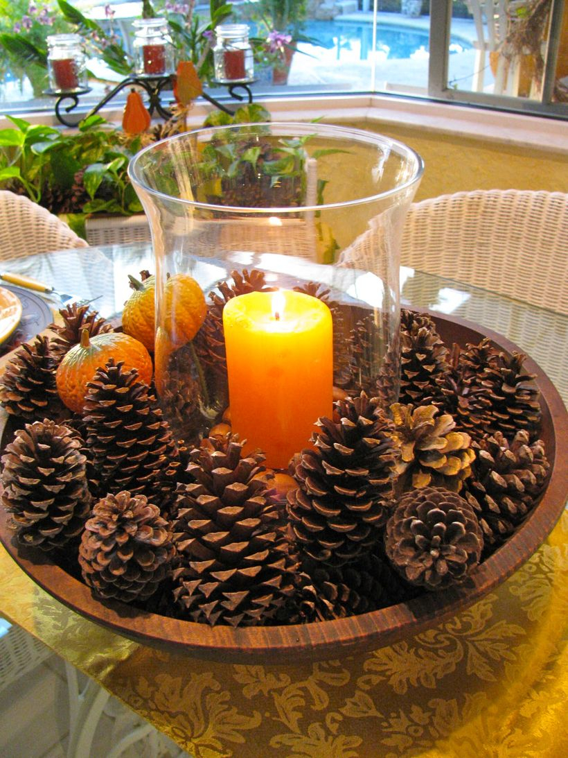 Pine fruit and candle ideas