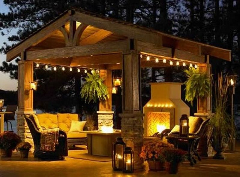 Simple lighting for fireplace