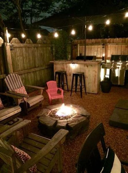 Simple lighting with string lamps for porch