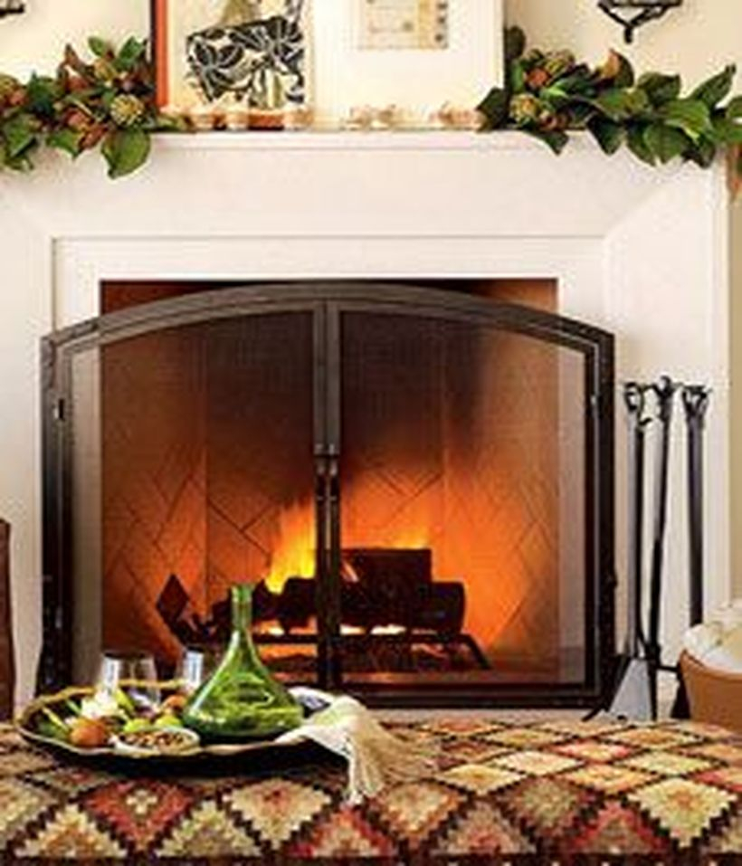 Vines above fireplace decoration