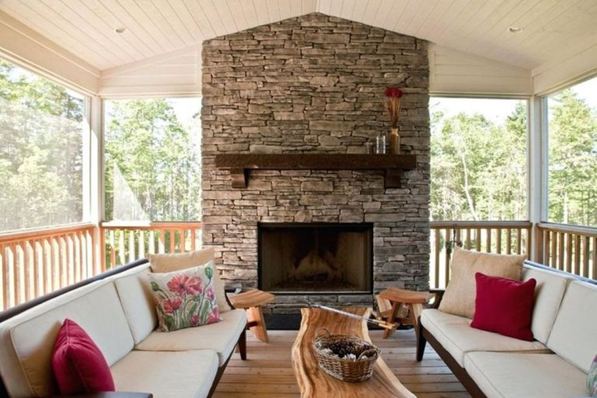 Wooden rack above fireplace