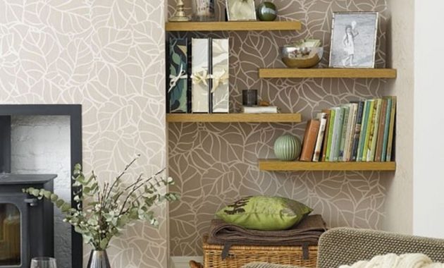 Living room wall shelf to organize your book
