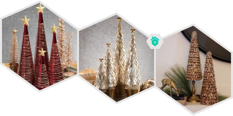 1. diy christmas cone trees