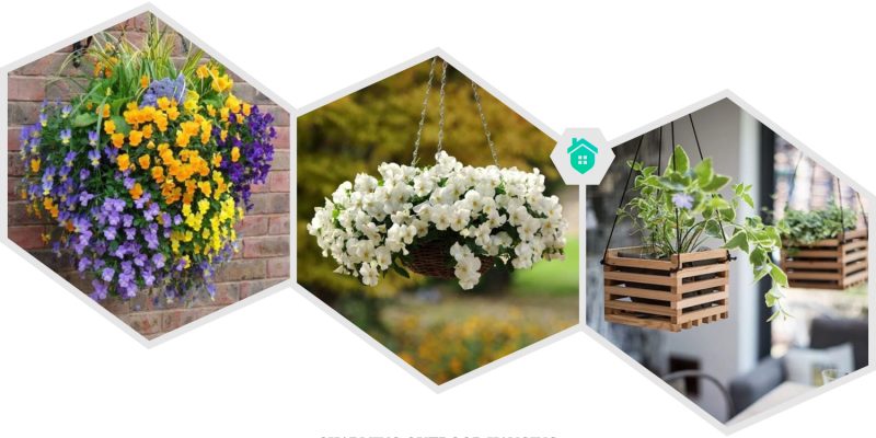 14. outdoor hanging planters