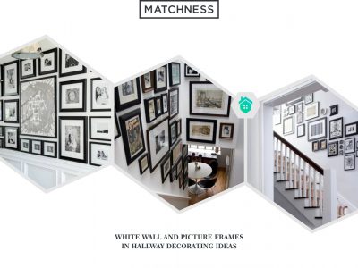 4. white wall and picture frames