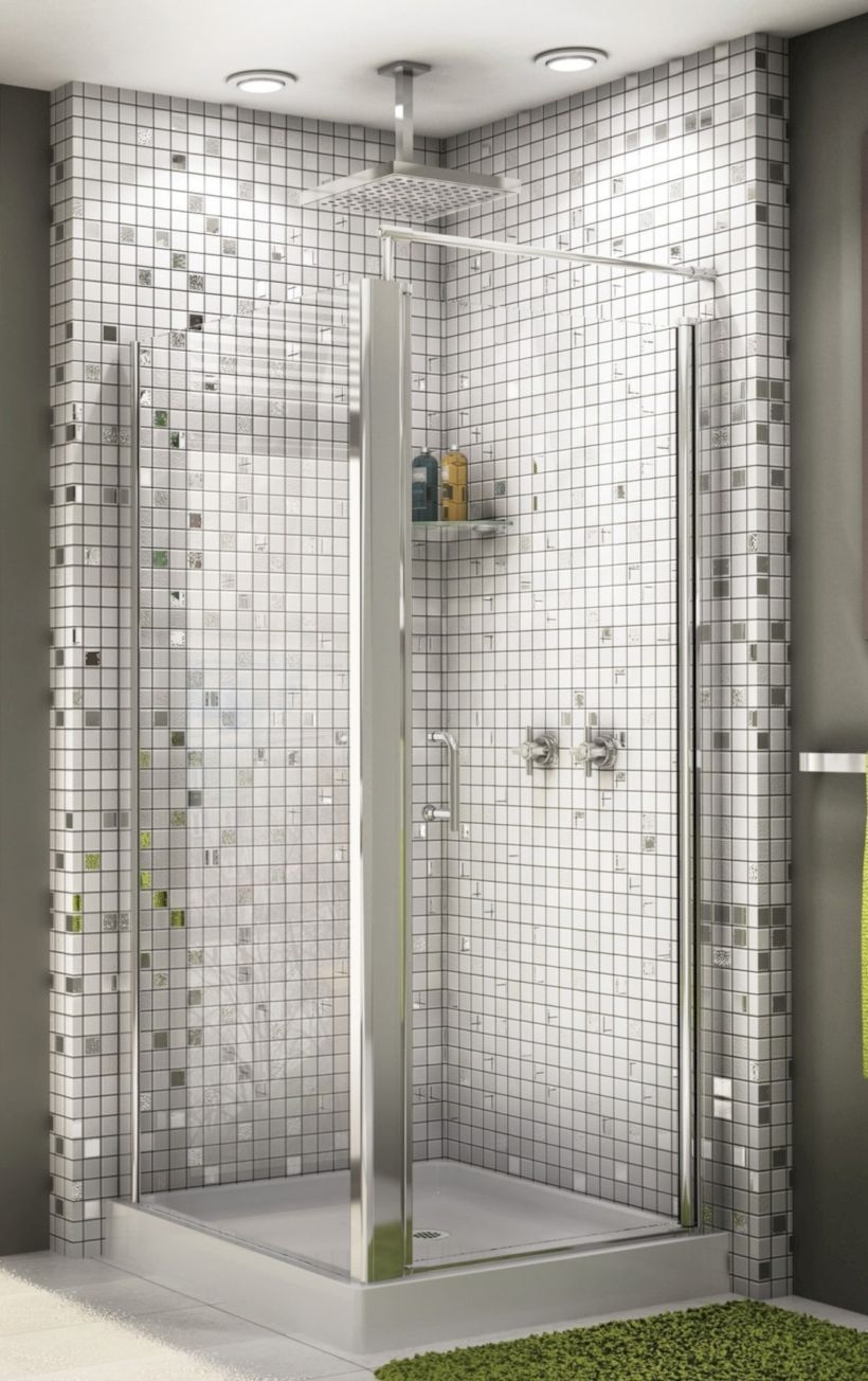 Adorable mosaic marble shower tile for your bathroom 04