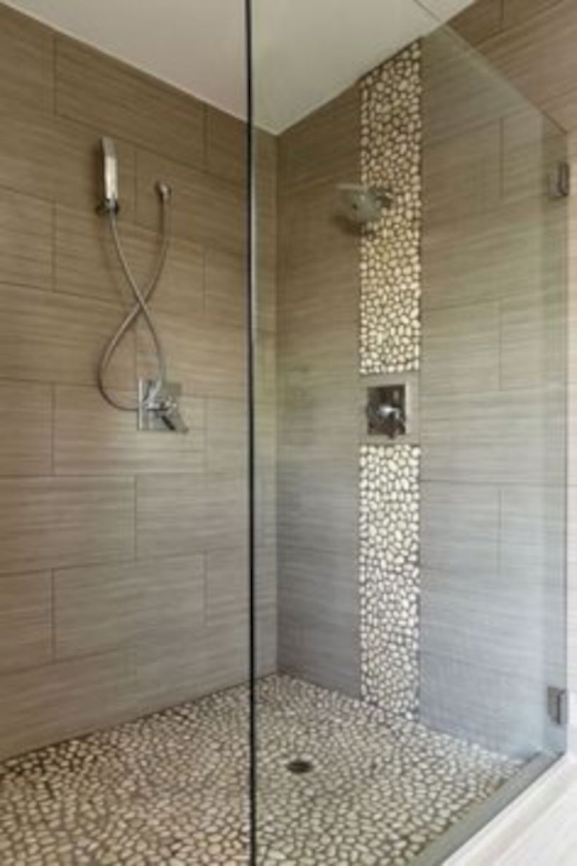 Adorable mosaic marble shower tile for your bathroom 06