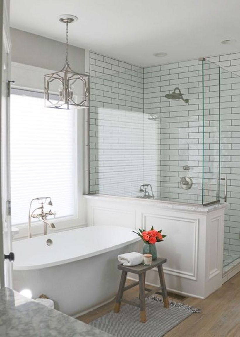 Adorable mosaic marble shower tile for your bathroom 13