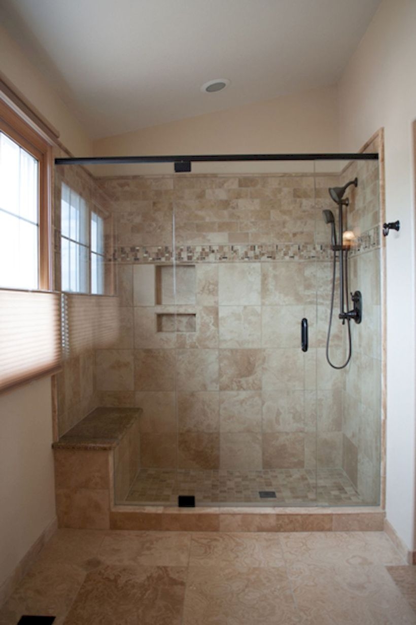 Adorable mosaic marble shower tile for your bathroom 30