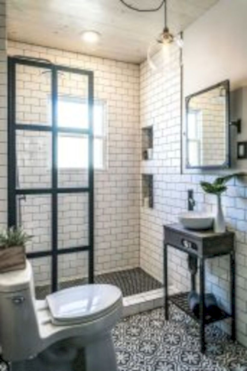 Adorable mosaic marble shower tile for your bathroom 32