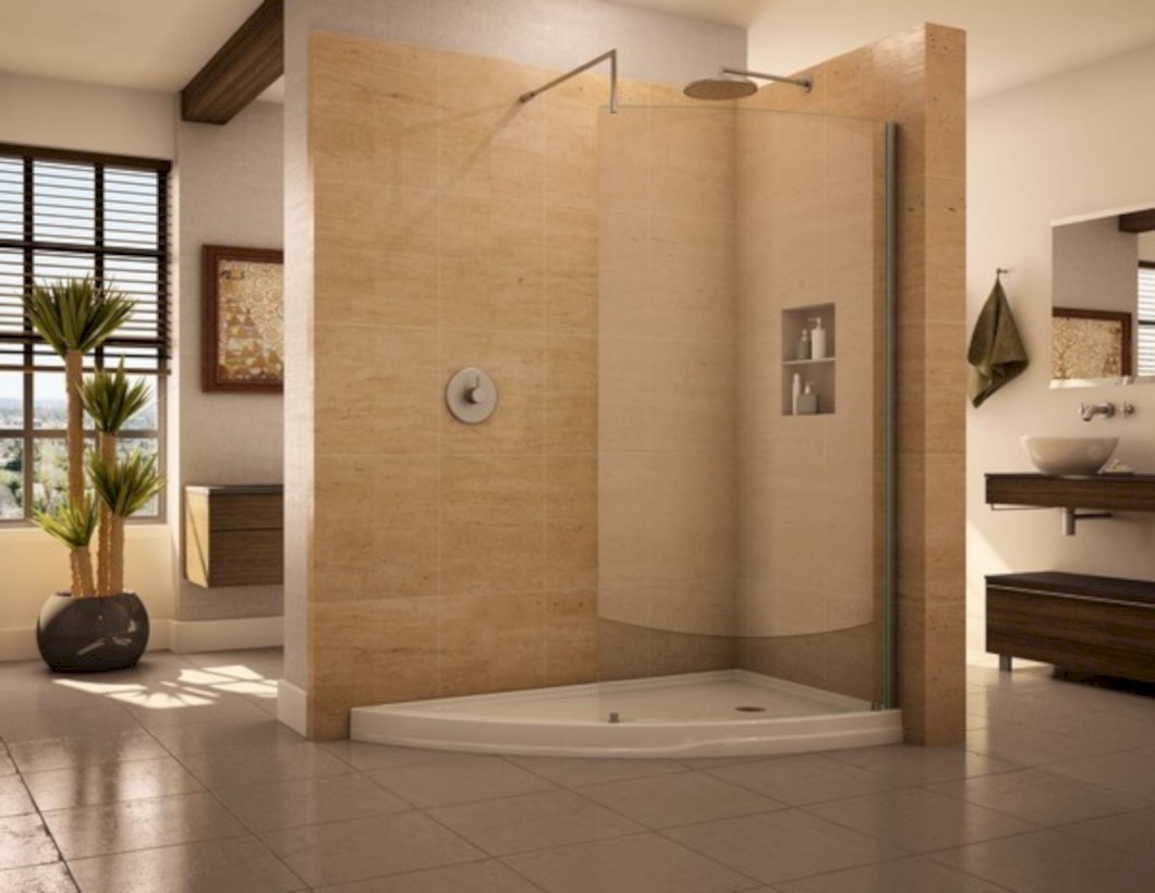 Amazing doorless shower design ideas 09