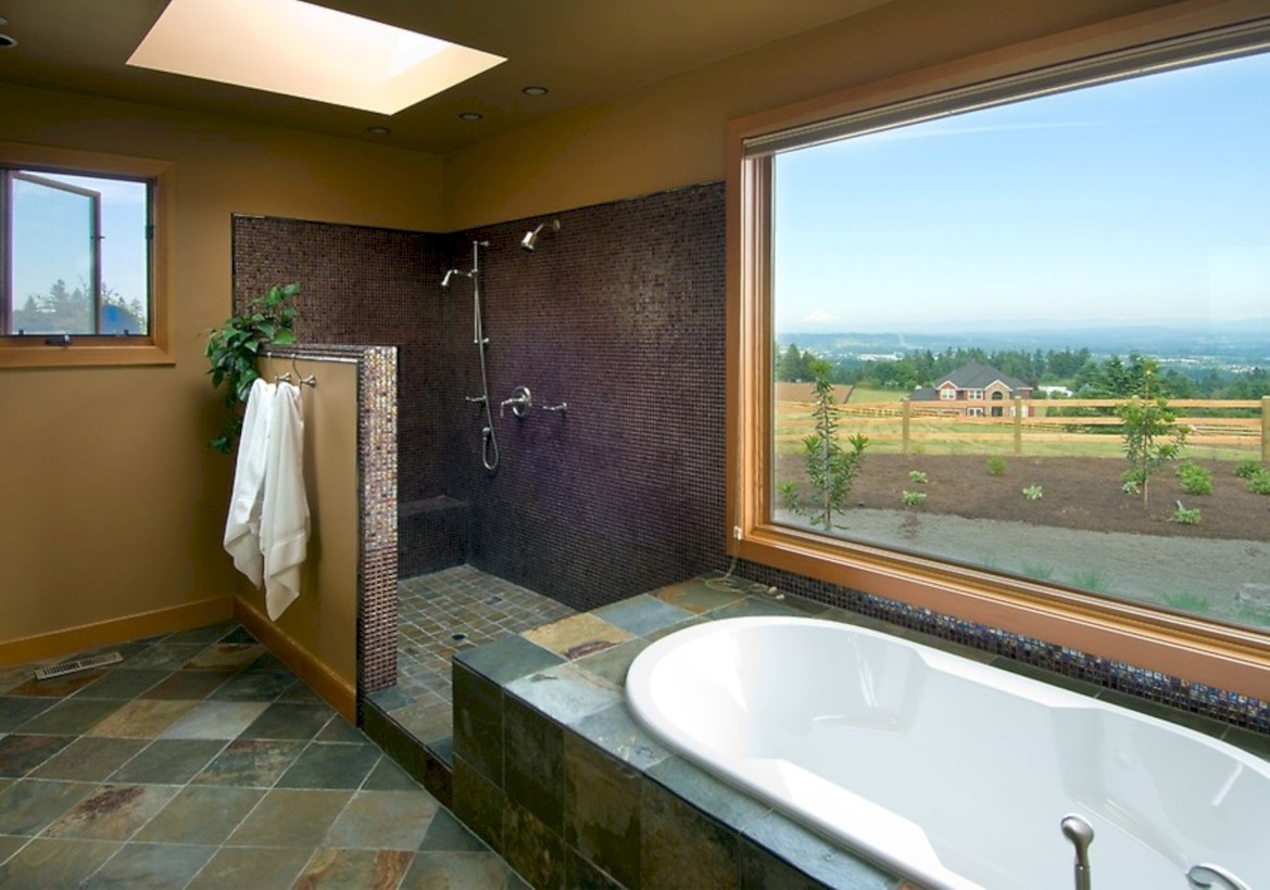 Amazing doorless shower design ideas 20