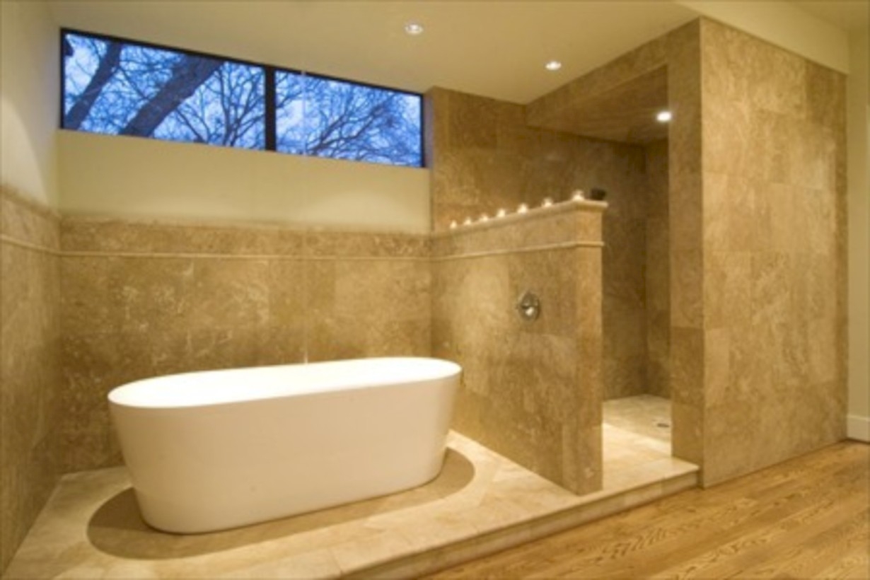 Amazing doorless shower design ideas 25