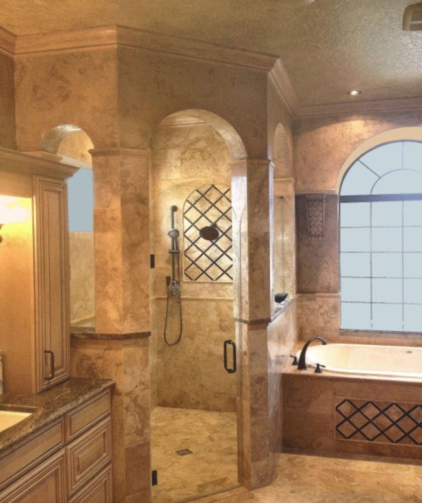 Amazing doorless shower design ideas 32