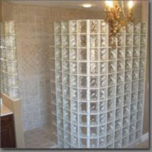 Amazing glass brick shower division design ideas 03