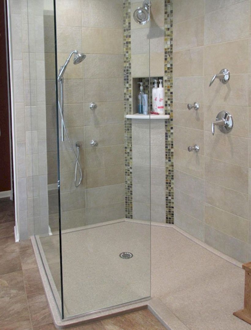 Beautiful bathroom frameless shower glass enclosure 01