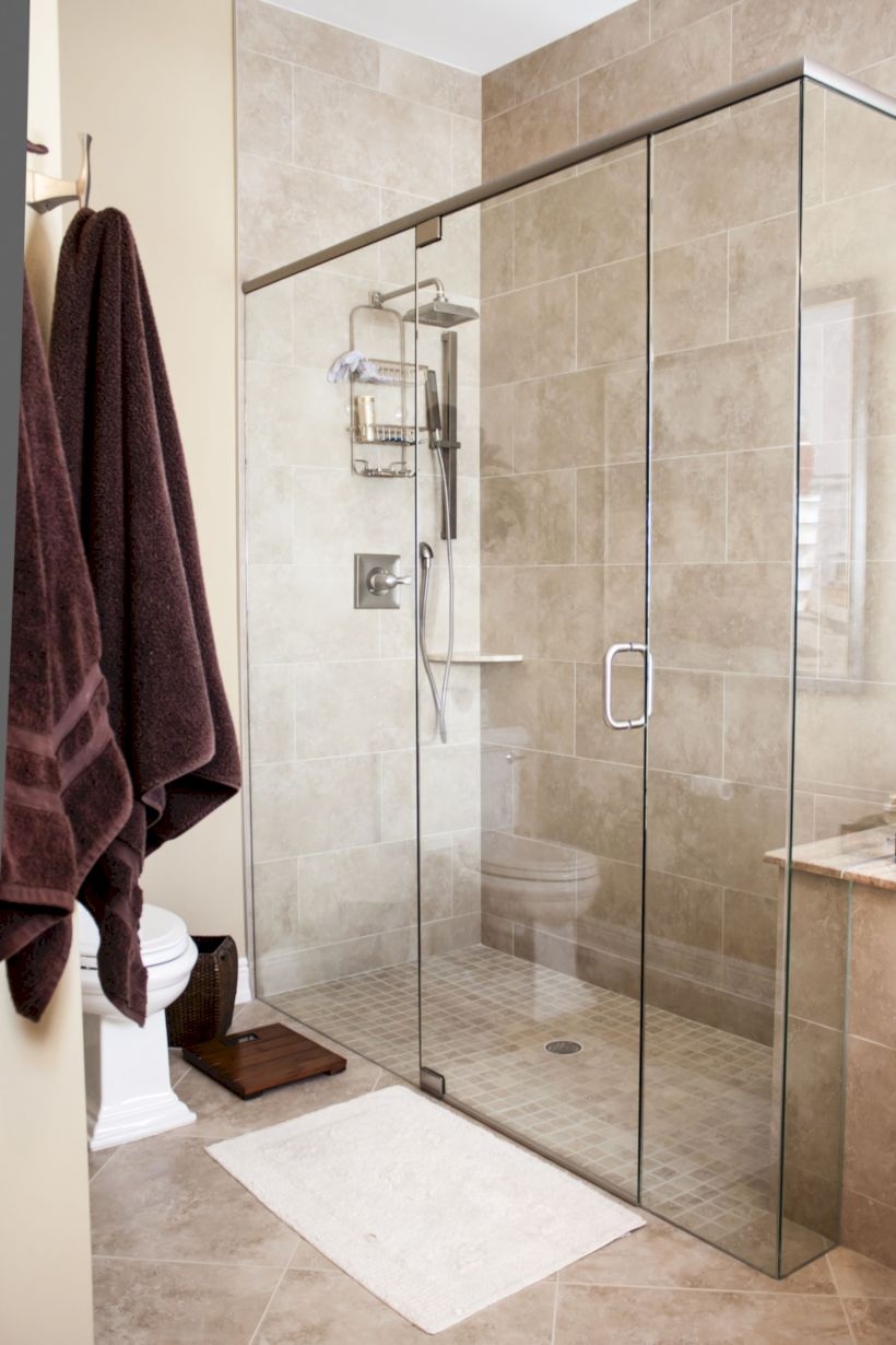 Beautiful bathroom frameless shower glass enclosure 05
