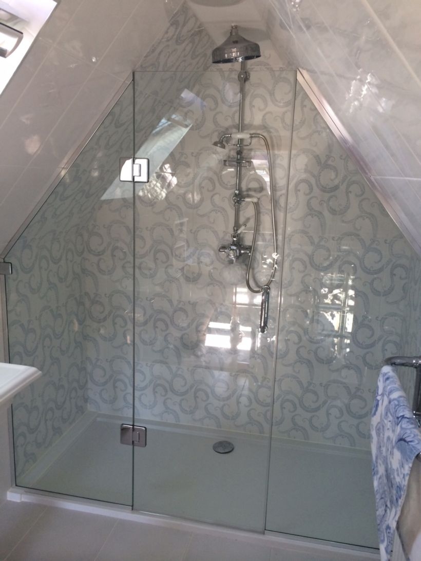 Beautiful bathroom frameless shower glass enclosure 07