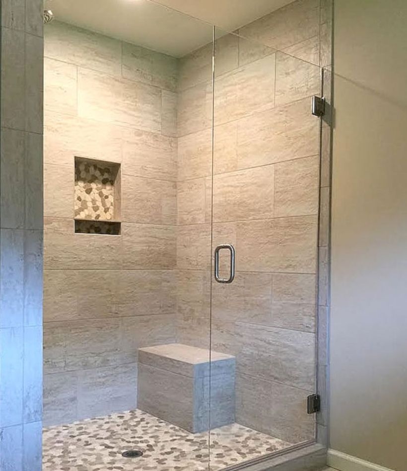 Beautiful bathroom frameless shower glass enclosure 12