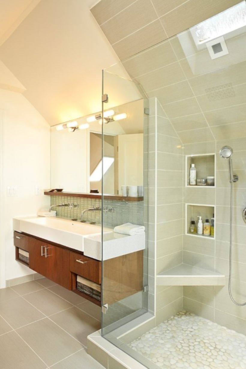 Beautiful bathroom frameless shower glass enclosure 14