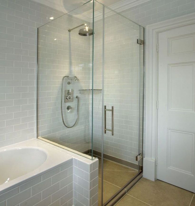 Beautiful bathroom frameless shower glass enclosure 15