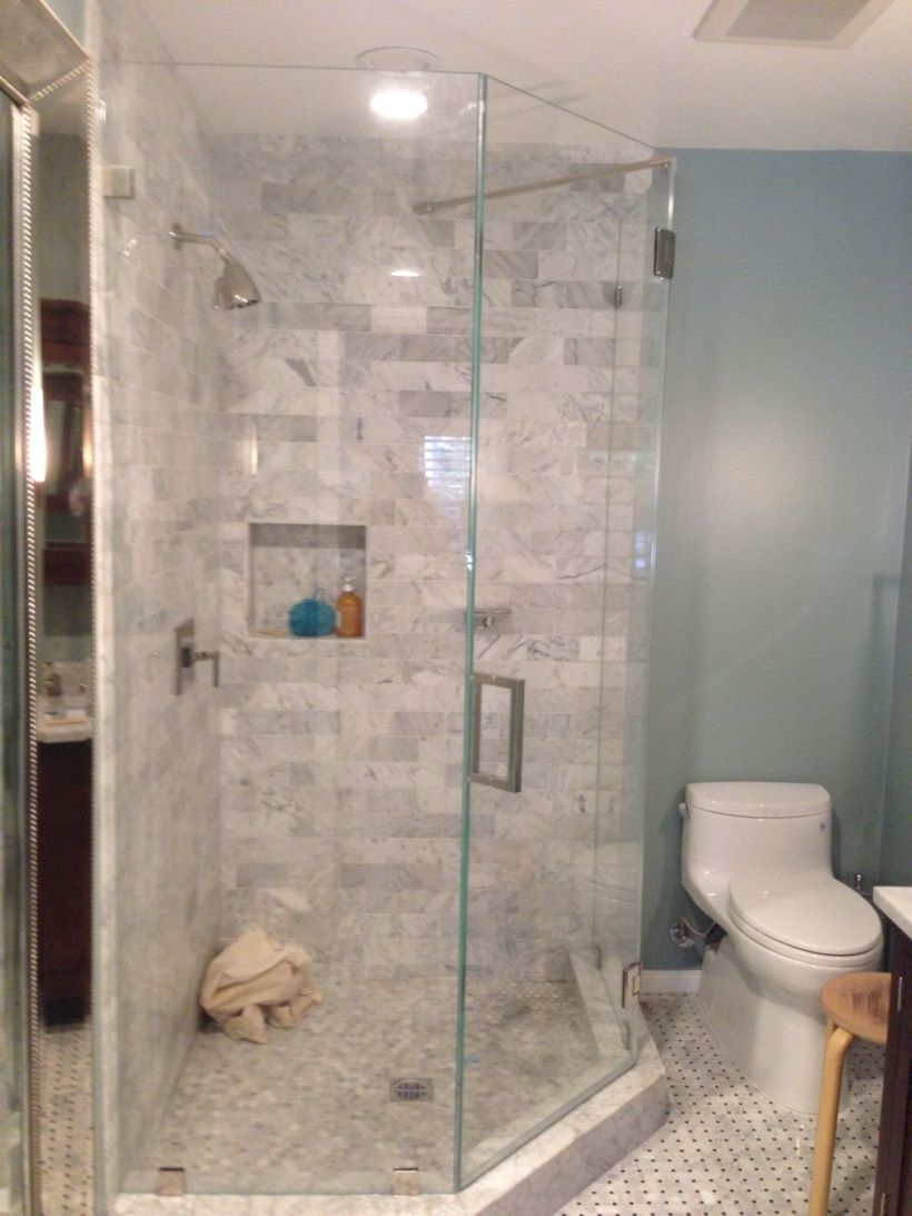 Beautiful bathroom frameless shower glass enclosure 17