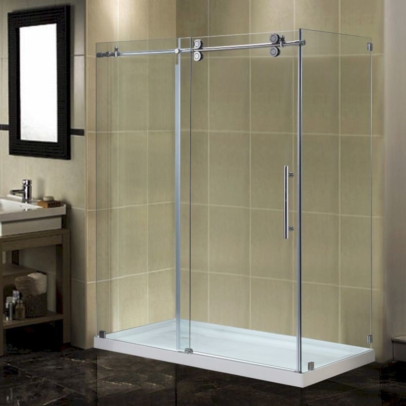 Beautiful bathroom frameless shower glass enclosure 19