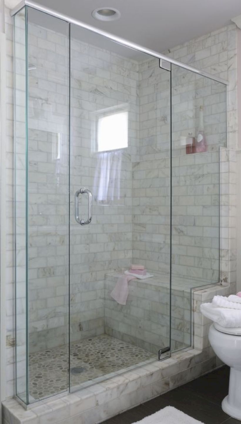 Beautiful bathroom frameless shower glass enclosure 34