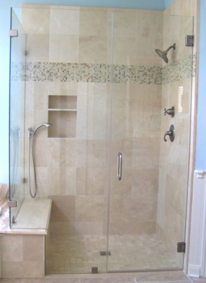 Beautiful bathroom frameless shower glass enclosure 35