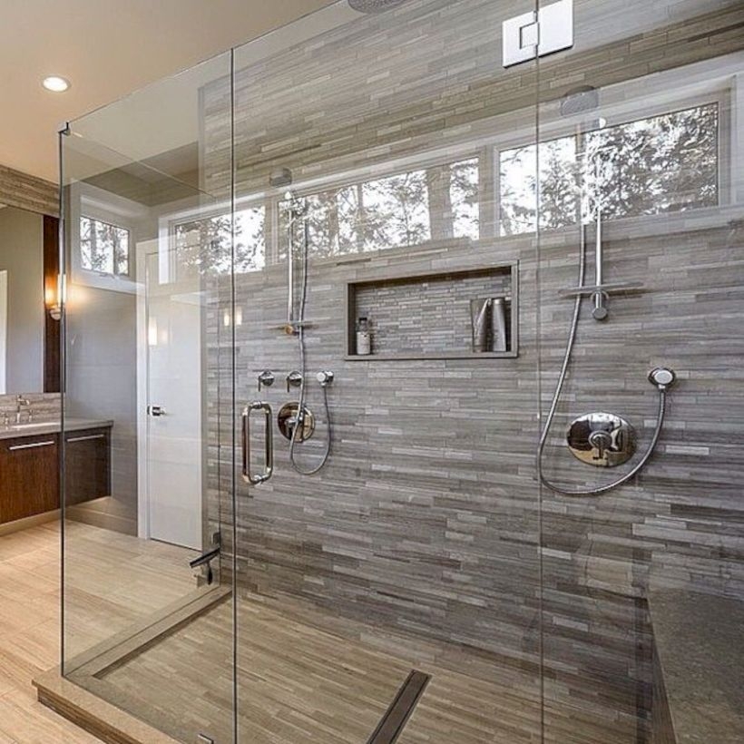 Beautiful bathroom frameless shower glass enclosure 39