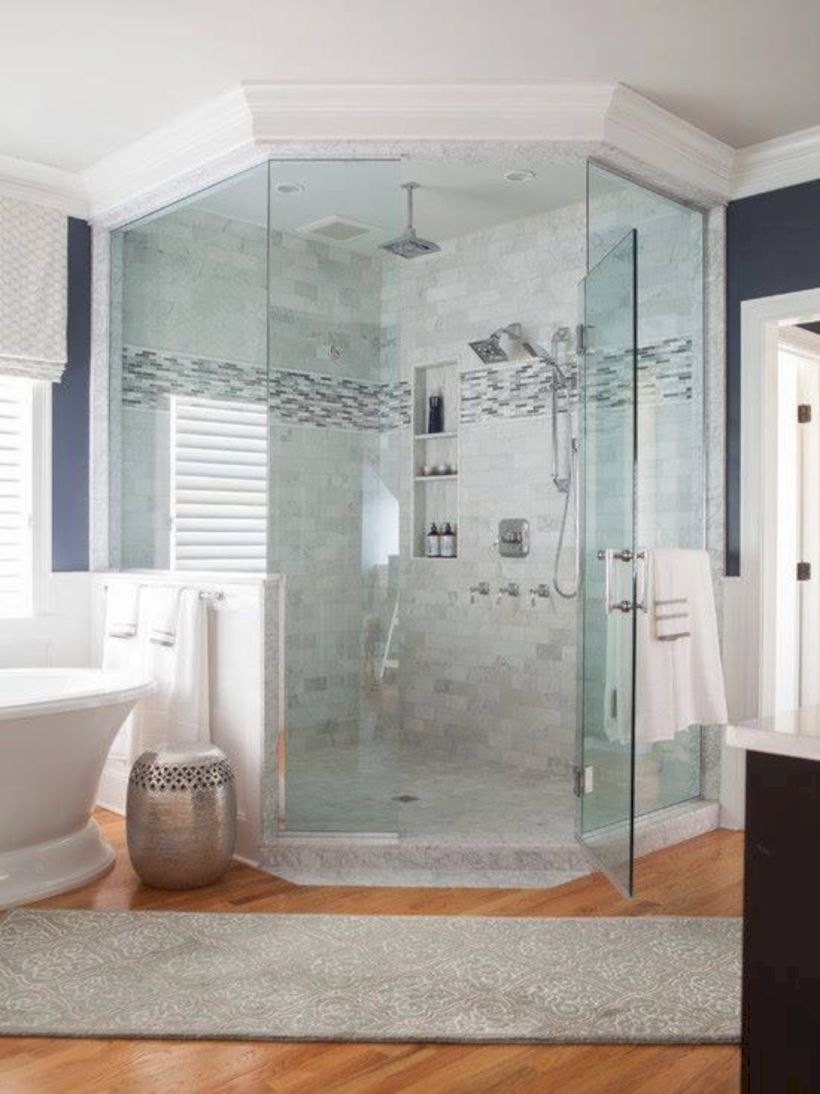 Beautiful bathroom frameless shower glass enclosure 40