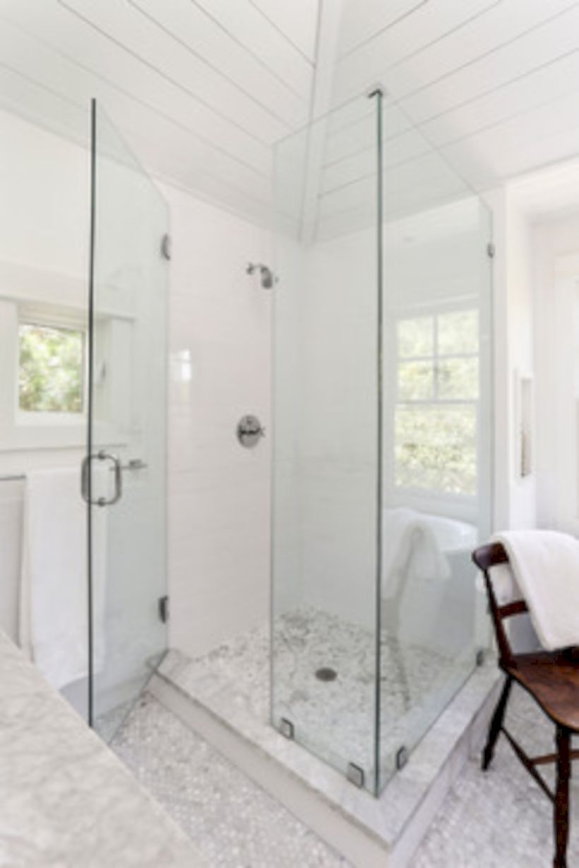 Beautiful bathroom frameless shower glass enclosure 42